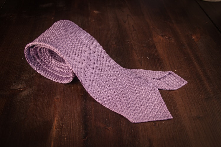 Solid Silk Grenadine Grossa Tie - Untipped - Light Purple