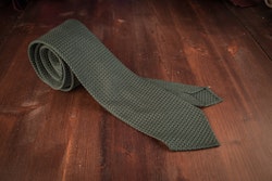 Solid Silk Grenadine Grossa Tie - Untipped - Forrest Green