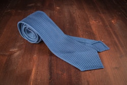 Solid Silk Grenadine Grossa Tie - Untipped - Mid Blue
