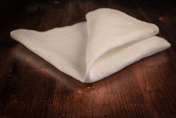 Solid Linen Pocket Square - White