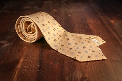 Small Paisley Vintage Silk Tie - Beige/Brown/Light Blue