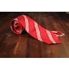 Regimental Shantung Tie - Untipped - Red/White