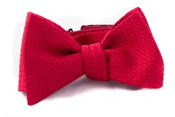 Solid Grenadine Grossa Bow Tie - Red