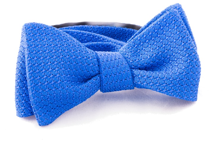 Solid Grenadine Grossa Bow Tie - Royale Blue