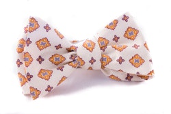 Medallion Vintage Silk Bow Tie - Citrus/Gold