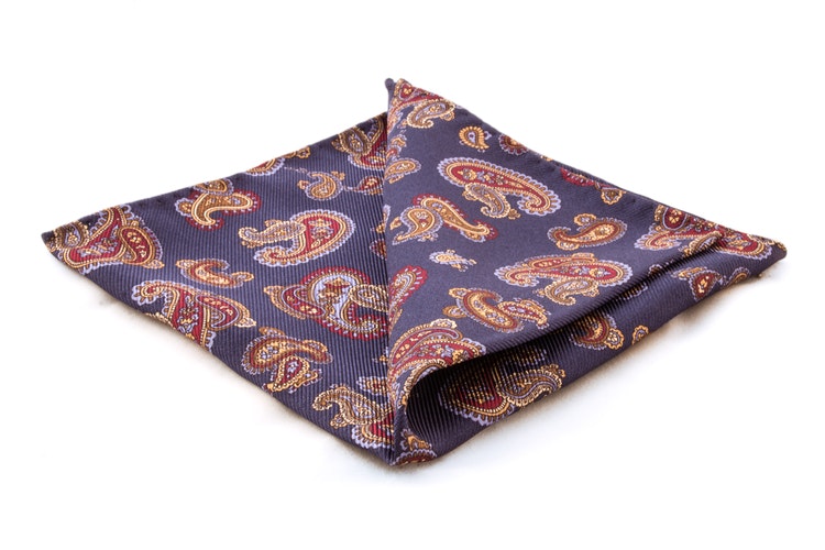 Silk Paisley - Royale Blue/Red