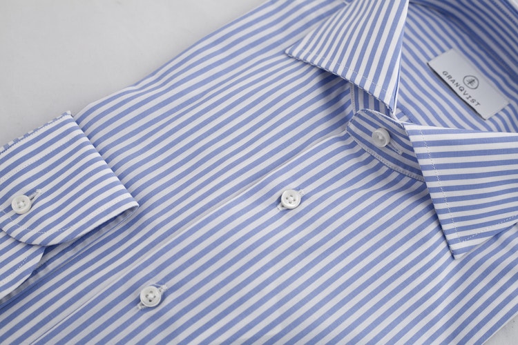 Bengal Stripe Shirt - Light Blue/White