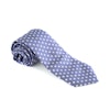 Floral Silk Tie - Mid Blue/White