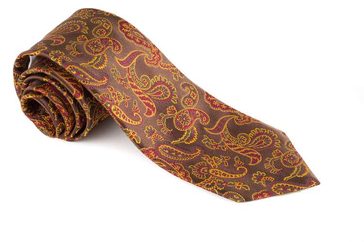 Silk Paisley - Brown/Yellow/Red/Green
