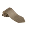 Micro Printed Silk Tie - Olive Green/Light Blue/Orange