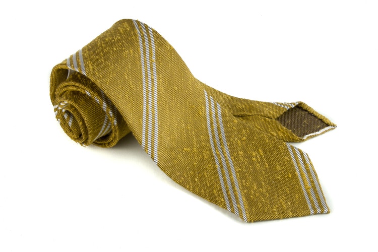 Shantung Regimental Untipped - Yellow/White