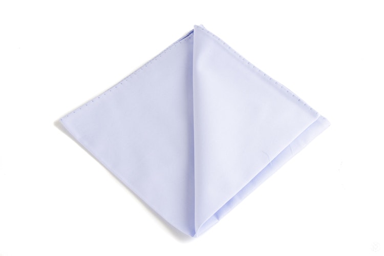 Solid Cotton Pocket Square - Light Blue