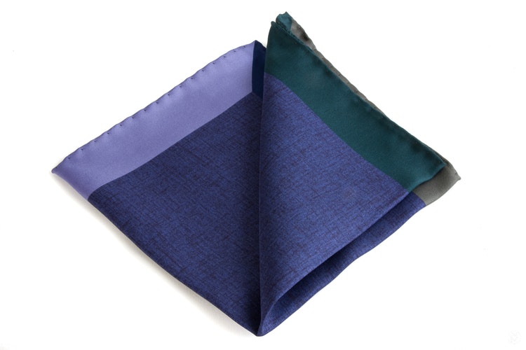 Silk Solid Multi - Navy Blue/Light Blue/Green/Grey