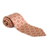 Medallion Vintage Silk Tie - Beige/Red
