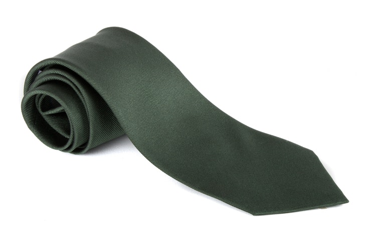 Solid Silk Tie - Dark Green