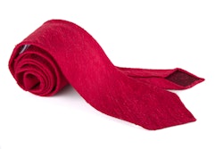 Solid Shantung Tie - Untipped - Red