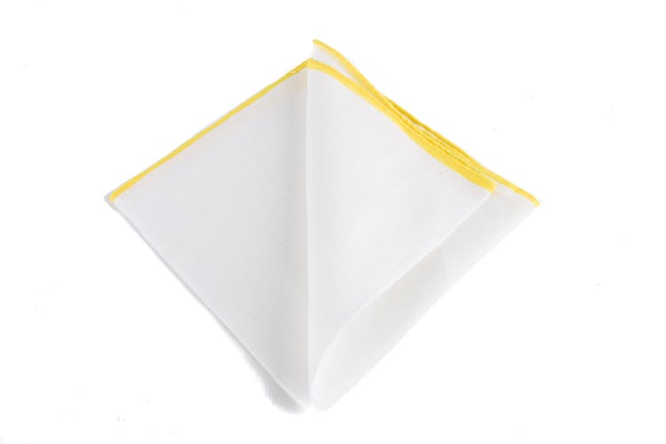 Linen Candy Stripe - White/Yellow