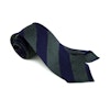 Wool/Silk Untipped Regimental - Navy Blue/Green