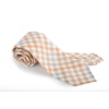 Plaid Wool Untipped Tie - Creme/Grey/Orange