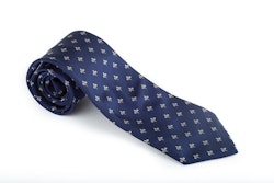 Silk French Lily - Navy Blue/Silver