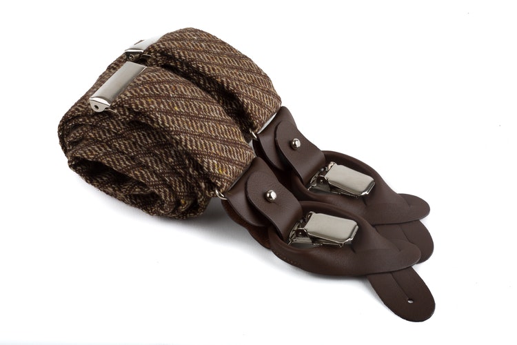 Suspenders Solid - Brown/Beige