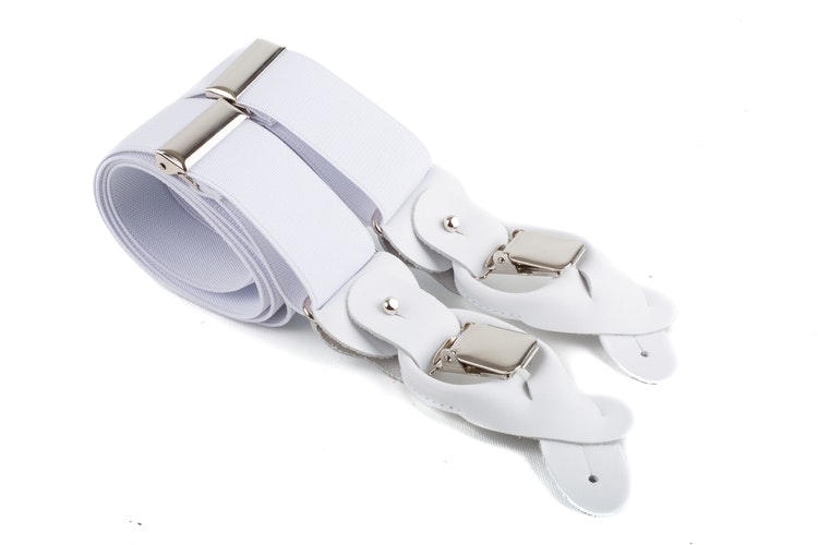 Suspenders Stretch - White