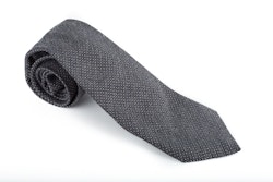 Pindot Wool/Silk Tie - Grey