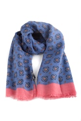 Wool Floral - Light Blue/Navy Blue/Cerise