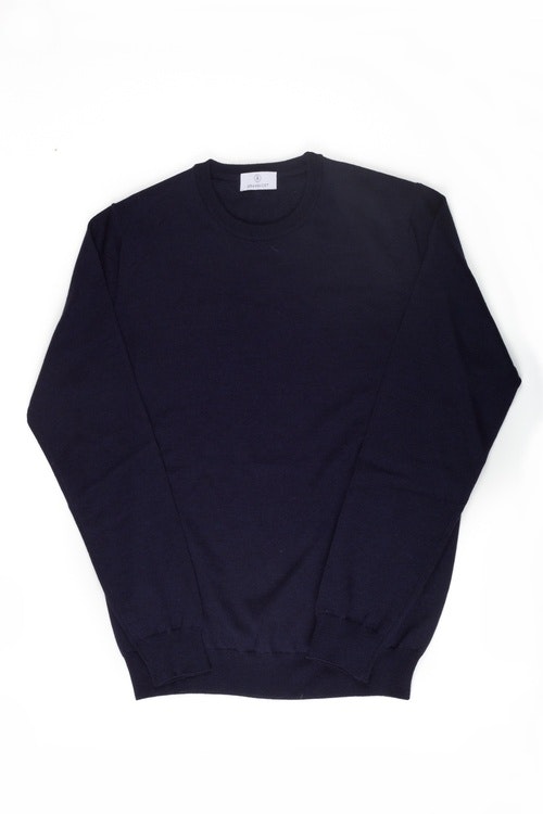 Crewneck Merino Pullover - Navy Blue