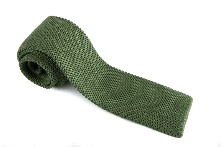 Knitted Silk - Olive Green
