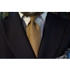 Houndstooth Wool Untipped Tie - Beige/Brown