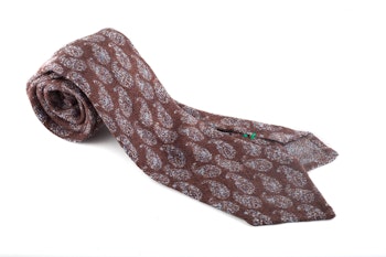 Wool Untipped Paisley - Brown/Grey