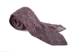 Wool Untipped Paisley - Grey/Burgundy/Black