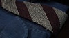 Regimental Shantung Grenadine Tie - Untipped - Grey/Burgundy