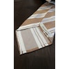 Regimental Linen Silk Tie - Untipped - Beige/White