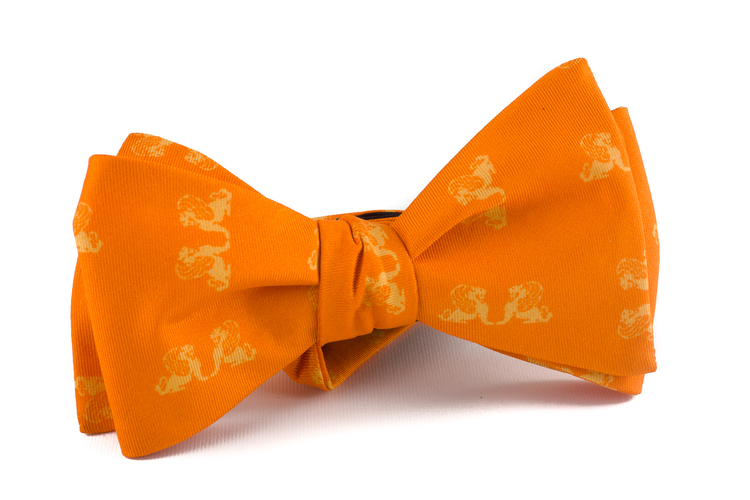 Self tie Silk Lion - Orange/Yellow