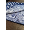 Silk Circle / Paisley Two Faced - Navy Blue/Light Blue
