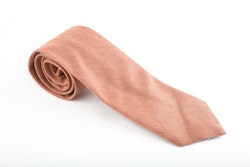 Solid Cotton/Silk Tie - Orange