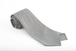 Micro Square Wool Tie - Untipped - Grey