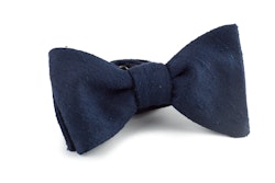 Self tie Shantung Solid - Dark Navy Blue