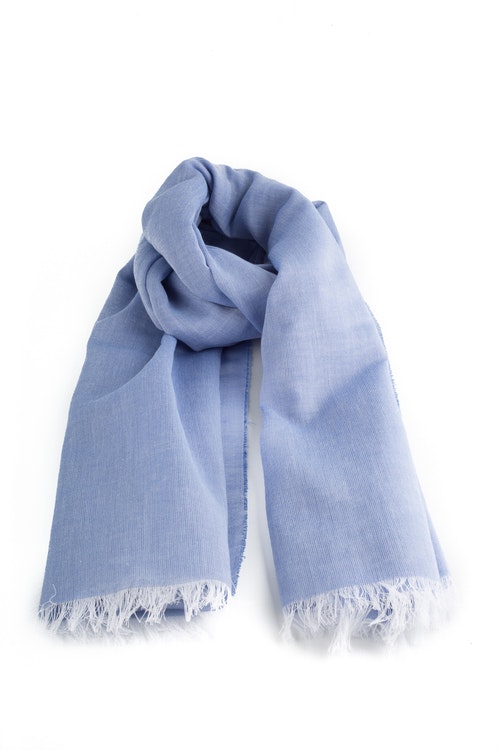 Scarf Cotton Solid - Blue