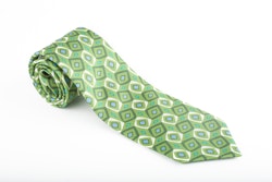 Printed Diamond - Green/Light Blue/Beige