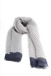 Scarf Polka Dot - White/Light Blue/Navy Blue