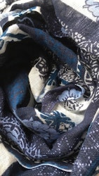 Scarf Multi Floral - Navy Blue