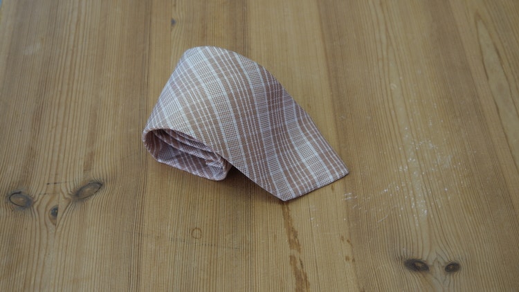 Silk Plaid - Orange/Beige/White