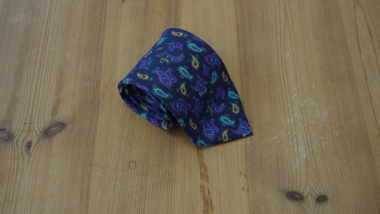 Printed Paisley - Navy Blue/Turquoise/Purple/Yellow