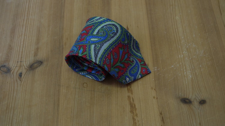 Printed Paisley - Red/Mid Blue/Green