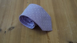 Silk Donegal Polka Dot - Purple/White