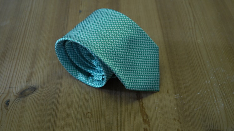 Silk Dogtooth - Turquoise/White