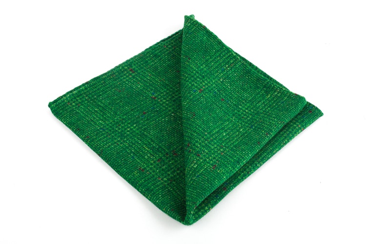 Wool Donegal Plaid - Green